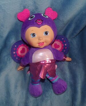 Animal Cuties purple  doll magical sounds doll with wings